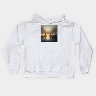 Coastal Sunset Metropolis Kids Hoodie